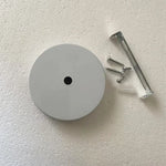 base disque décorative moderne suspension luminaire métal noir or cuivre blanc