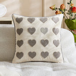 housse coussin brodé cœur love moderne blanc rouge rose fixation décoration intérieure voiture