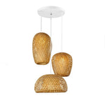 suspension lumineuse bambou tissé naturel moderne rustique 36cm 26cm 30cm echangible e27
