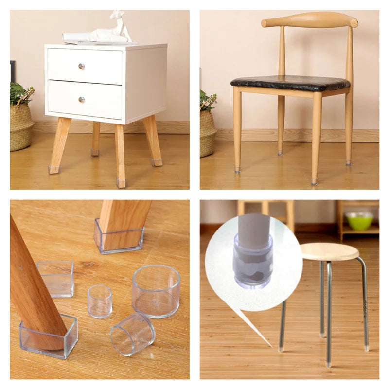 protège meubles adhésifs caoutchouc transparents antidérapants antirayures modernes chaises tables canapés