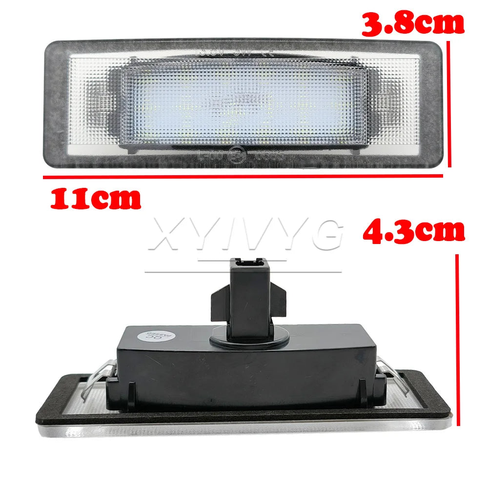 lampe led plaque immatriculation noir moderne grille perforations 12v 3w 2400lm tringle fixation