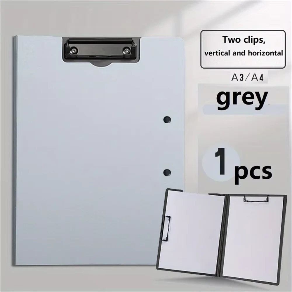 porte documents A4 noir moderne clips matériau pp métal