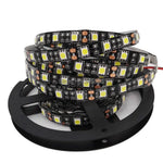 ruban led smd 5050 5m rgbw ip65 noir adhésif 60ledsmètre moderne connecteur troisbroches