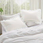 coussin blanc ruché classique enveloppe 100 polyester 50x66 50x75 opacité
