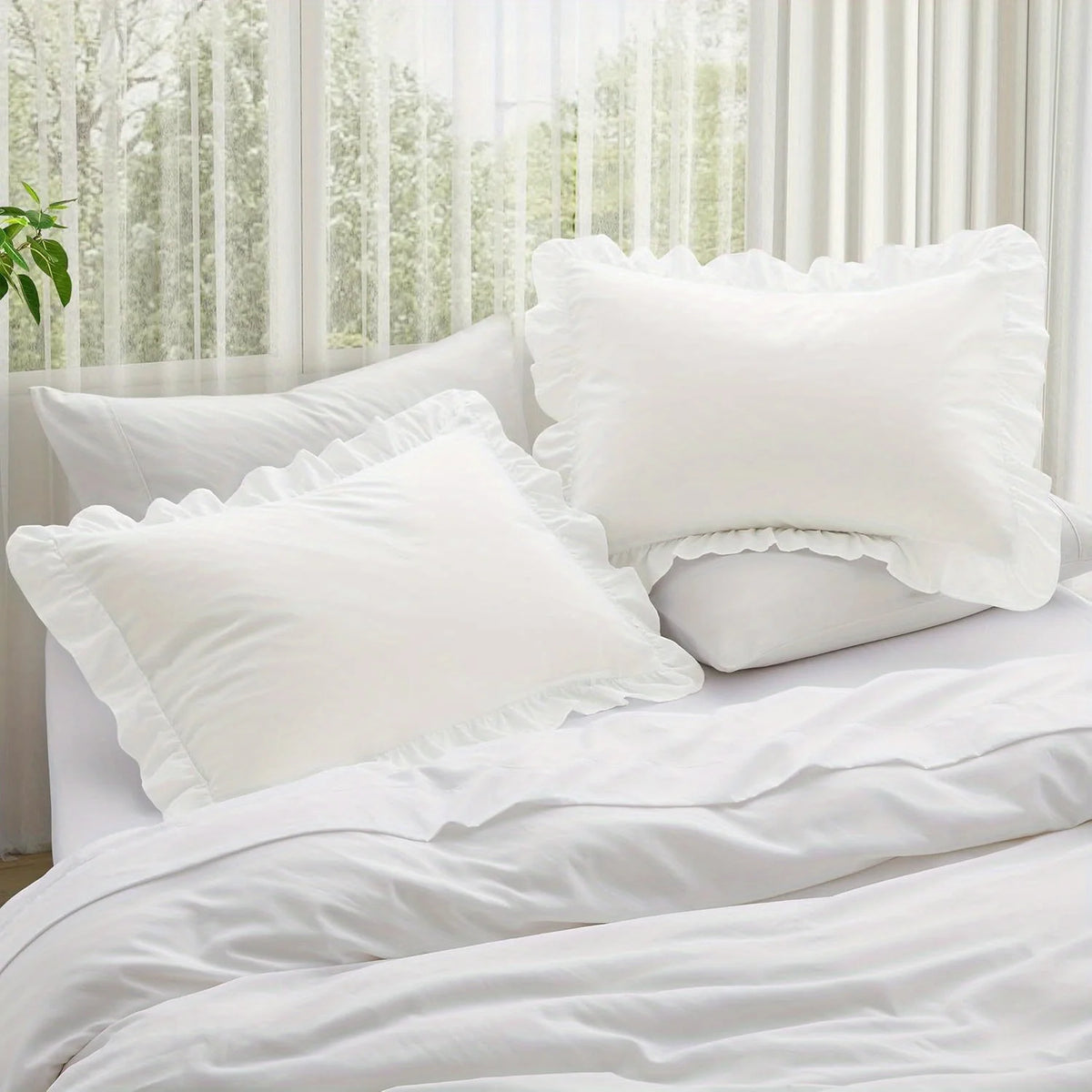 coussin blanc ruché classique enveloppe 100 polyester 50x66 50x75 opacité