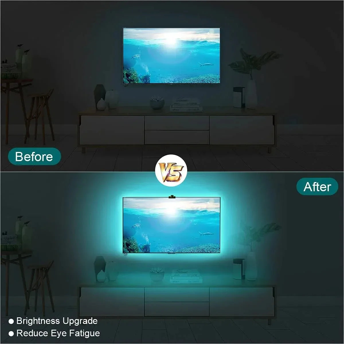 bande led rgbic 5m couleur noire télécommande application synchronisation moderne clips