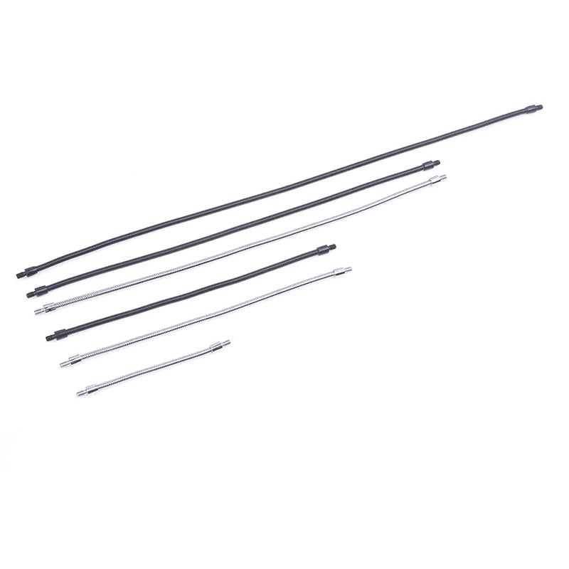 câble flexible tissé noir gris métallisé moderne industriel ø1.8mm ø4mm m4