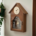 décoration murale bois rustique horloge miroir porte clés animaux plantes vintage