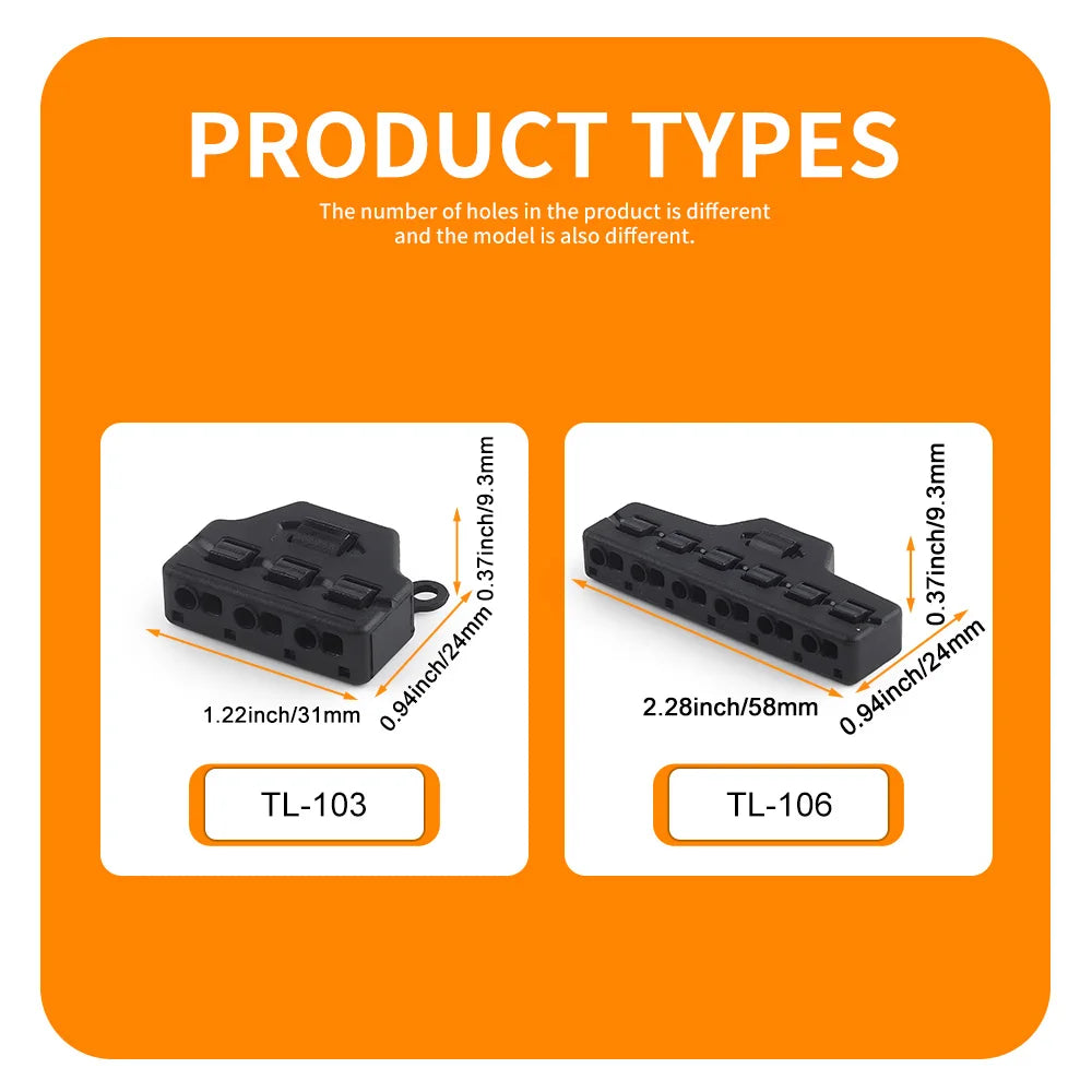 connecteur rapide câbles noir séparation ports bloc distribution lignes led 48v certification