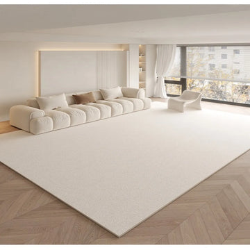 tapis moderne beige clair salon doux antidérapant non slip décoration maison chambre qualité polyester