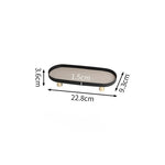 plateau ovale moderne plateau rangement métal couleur beige doré matériau mat opacité vis dorées