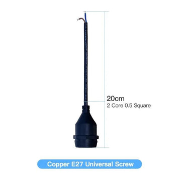 support ampoule e27 noir moderne ip67 220v 4a 20cm 30cm 50cm 100cm 200cm pvc