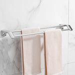 accessoires salle bain chrome porte serviettes double porte savon papier toilette brosse wc moderne