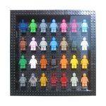 organisateur jouets lego bleu vert gris rose blanc clips figurines classique deco maison enfants