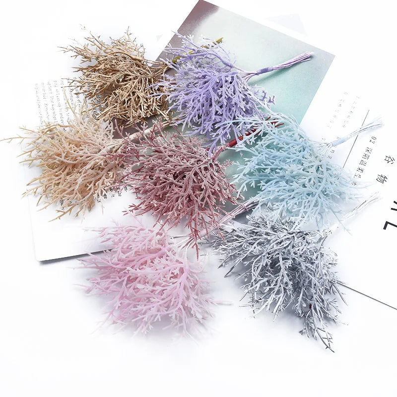 plantes artificielles couronnes fleurs multicolores decoration exterieur naturel branche exposition festive