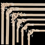 corniche décorative bois ornement floral blanc classique noël mariage anniversaire valentin