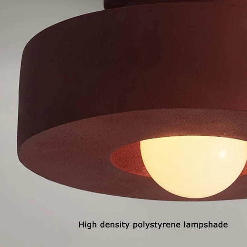 lampe moderne résine vert foncé rouge bordeaux noir opacité ampoule surface