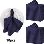 serviettes satinées classiques blanc cassé 30cm table maison restaurant festives