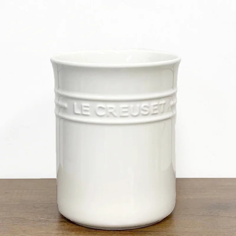 organisateur cuisine pot ustensiles rouge violet bleu blanc classique vintage porcelain céramique