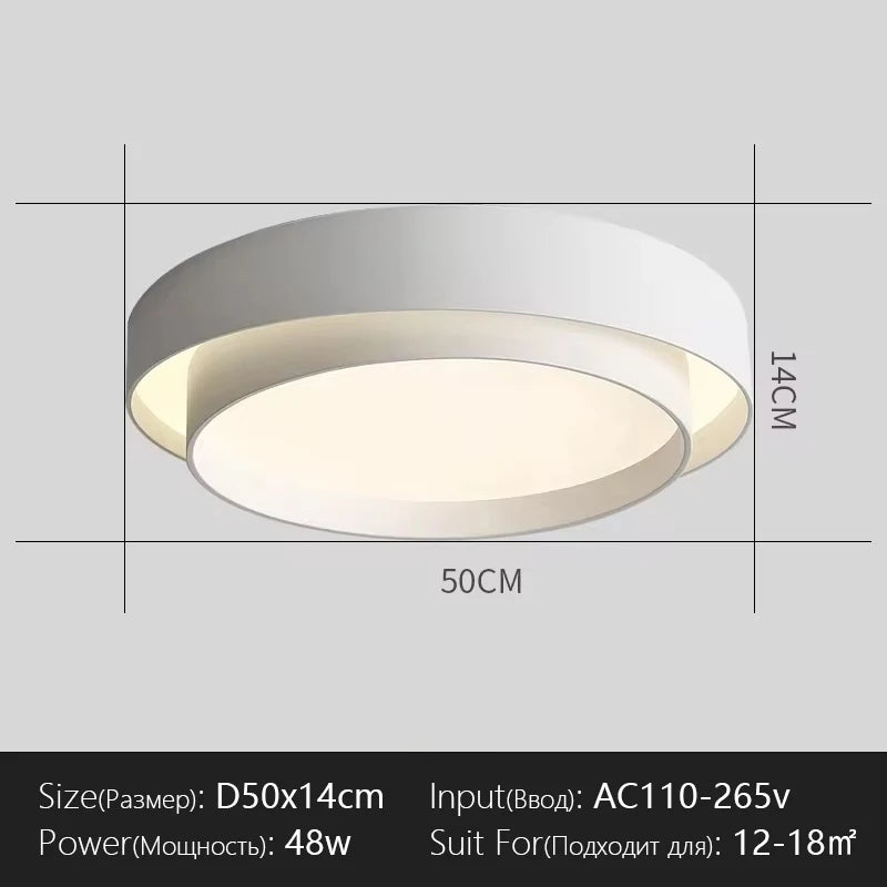 plafonnier led moderne rond noir doré lampe salon chambre intensité réglable dimmable