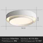 plafonnier led moderne rond noir doré lampe salon chambre intensité réglable dimmable