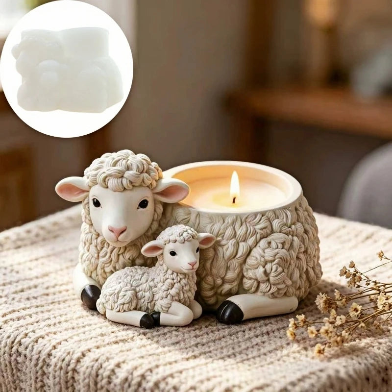 cache pot fleurs succulentes mouton beige décoratif réaliste pot plante intérieur doux