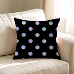 housse coussin carré motif pois animal compagnie moderne polyester coton noir blanc chambre lit
