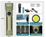 lampe torche led rechargeable 4600 lumens 200 500mètres aluminium tactique