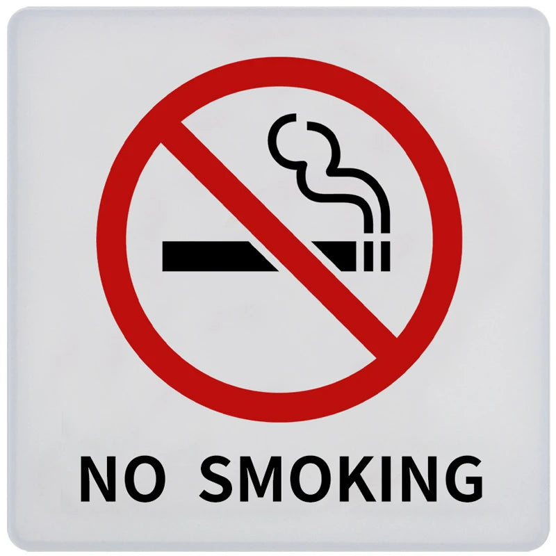 signalisation murale adhésive symbole interdiction cigarette parking caméra personne déchets no smoking