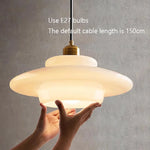 suspension lumineuse moderne blanche dorée pierre verre translucide câble 150cm ampoule E27