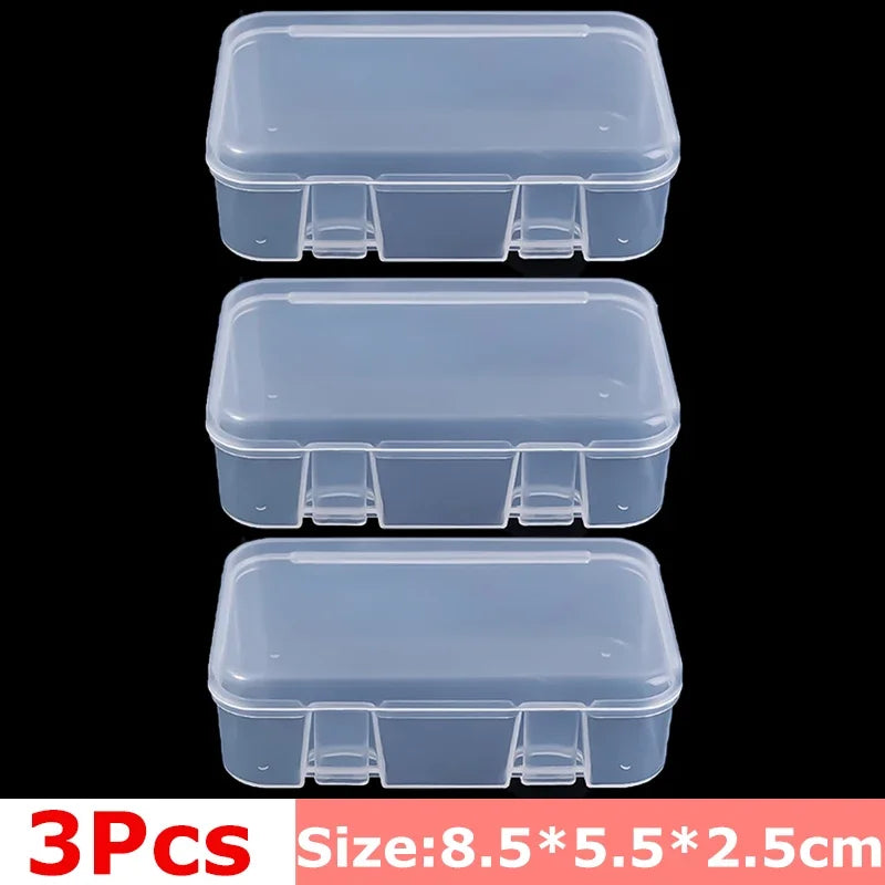 boîtes rangement transparentes plastique bijoux éponges rubans petits objets organisation pratique compact