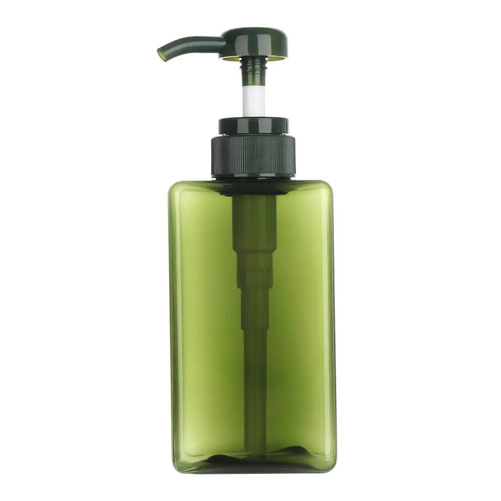 flacon pompe distributeur savon liquide mains transparent rectangulaire moderne minimaliste salle bain