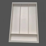 organisateur tiroir compartiments blanc couverts stylos maquillage minimaliste moderne rangement multifonctionnel