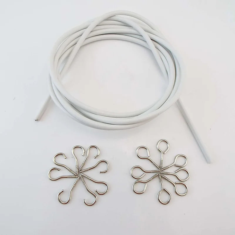 câble flexible blanc moderne crochets métalliques salon caravanes bateaux accessoires tringle 5m 1m 2m