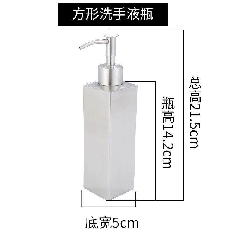 distributeur savon liquide moderne argenté 260ml 300ml 320ml 350ml 400ml 500ml 550ml pompes pression