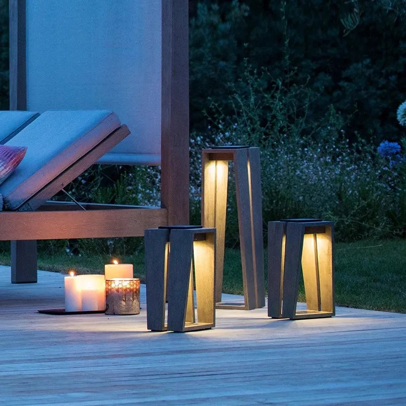 lumière solaire moderne gris contemporaine extérieure autonome led imperméable flux lumineux faible facile