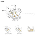 connecteurs led bande transparents contacts dorés clips modernes pratiques 12v sans soudure 8mm