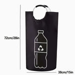 sac rangement pliable bouteilles recyclage 82l 115l moderne pratique poignées métalliques opaques illustration recyclable