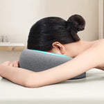 oreiller ergonomique mousse mémoire forme coussin cervical massage lit repos confort texture douce gris