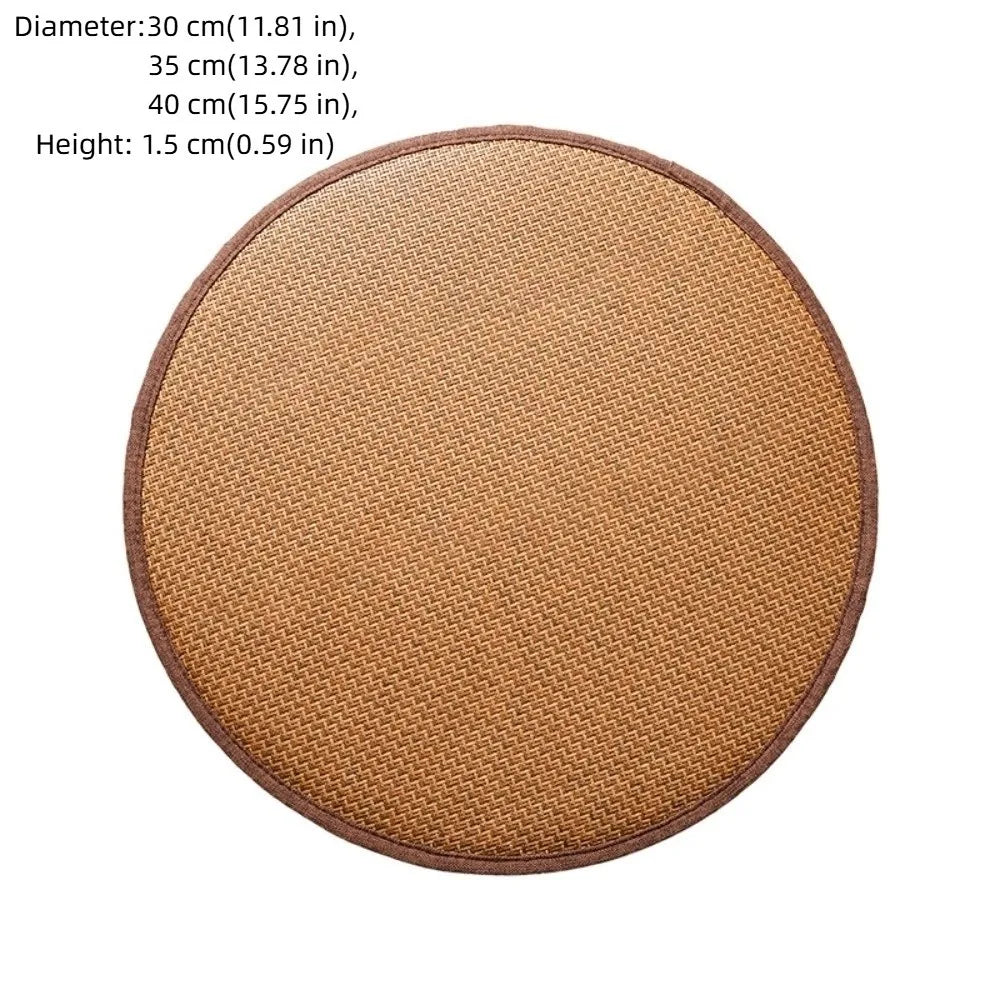 coussin chaise tissé polyester coton imperméable diamètre 30 35 40 cm marron clair moderne