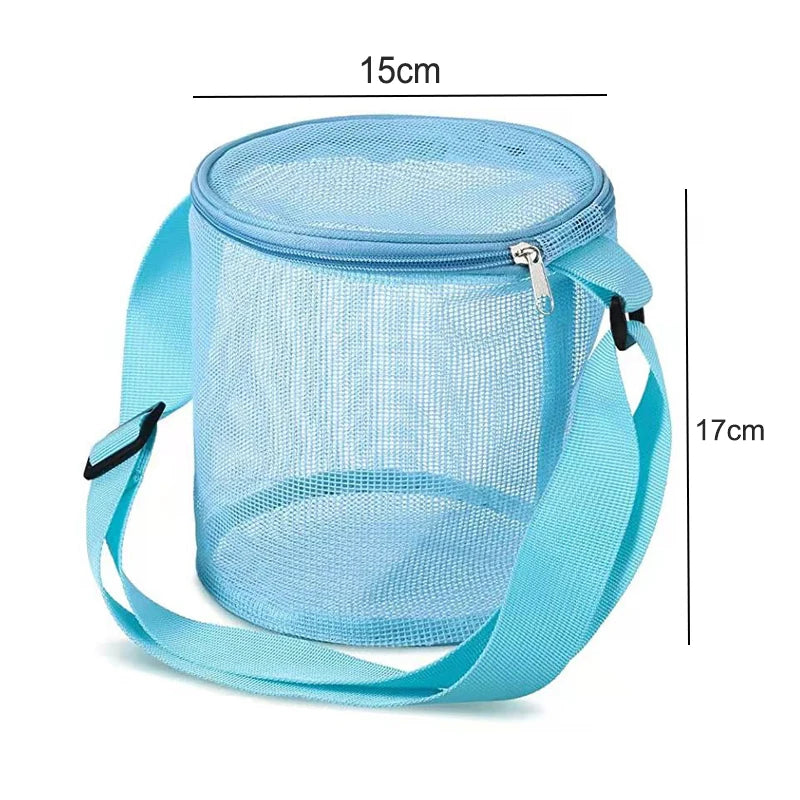 sac plage pliable bleu rose vert violet maille fine moderne pratique adjustable fun tri