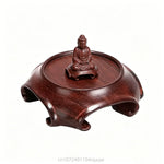 support décoratif bois rouge texture naturelle classique figurine miniature vase decorationintérieur