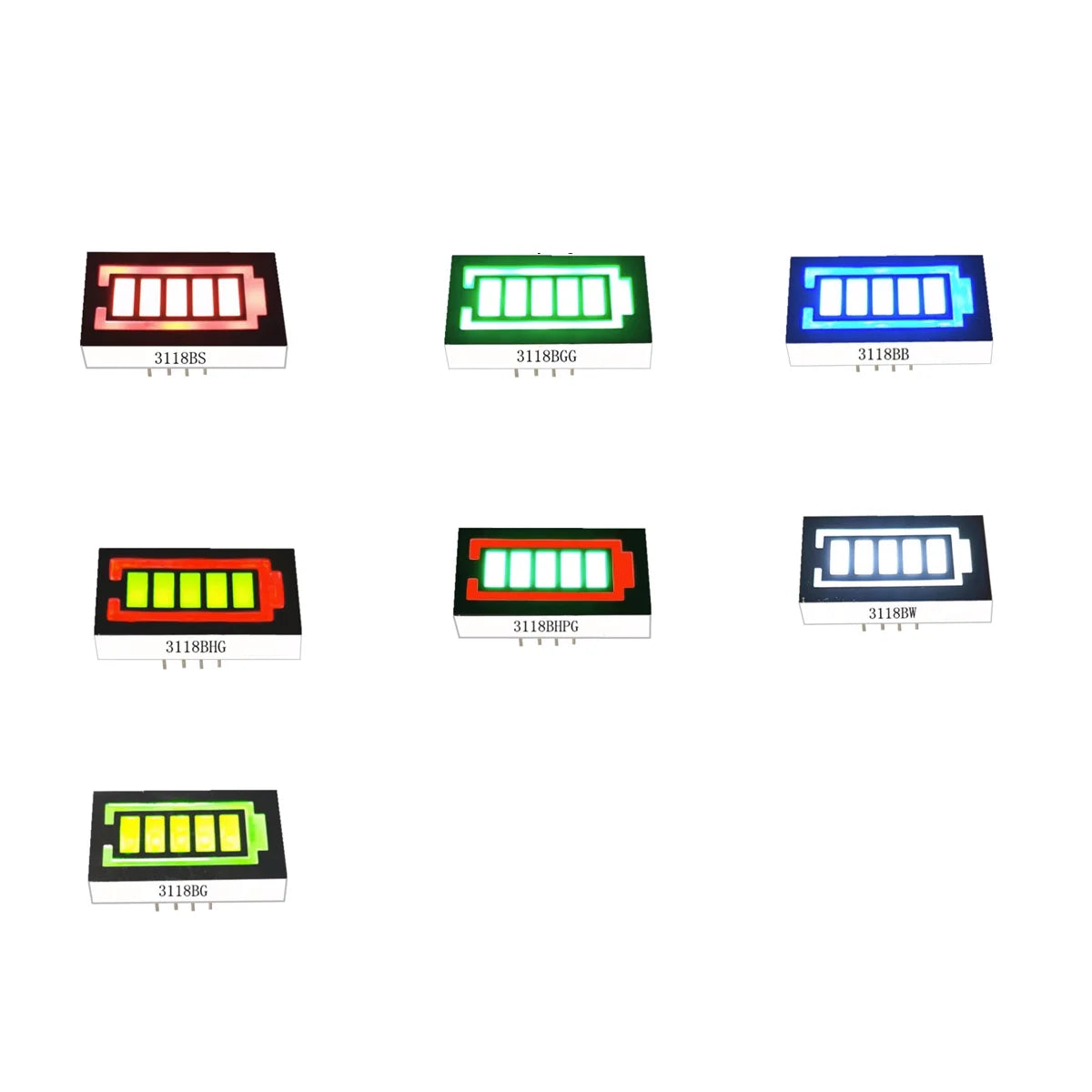 ruban led numérique 10 12 segments rouge vert bleu jaune blanc moderne ligne led
