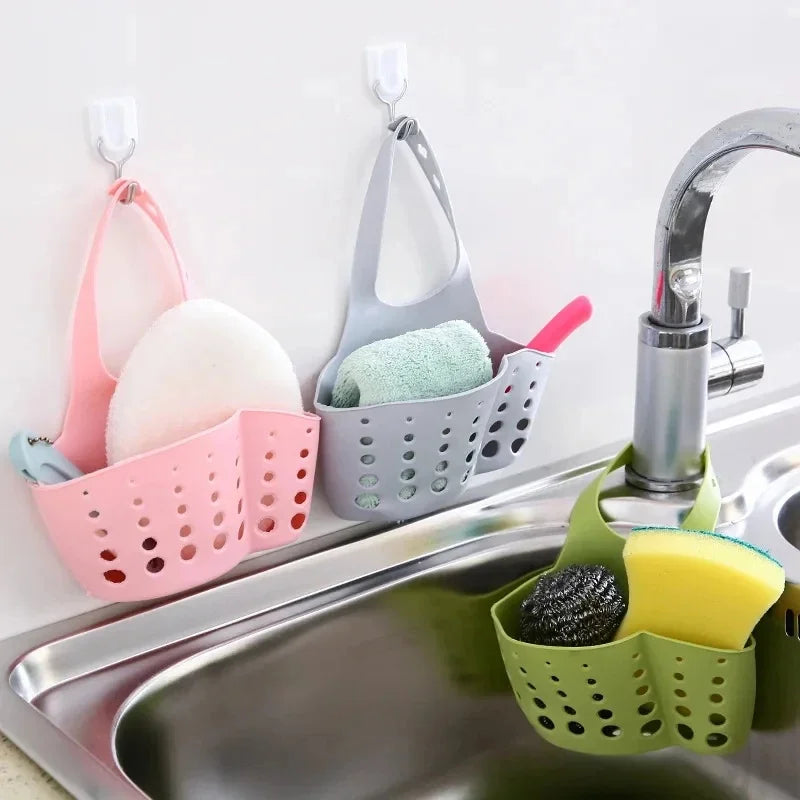 porte savon silicone perforé moderne vert rose bleu adhésif rangement évier multifonctionReusable