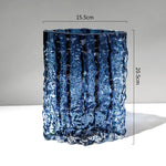 vase decoratif moderne verre texturé transparent floral table maison artístico minimaliste