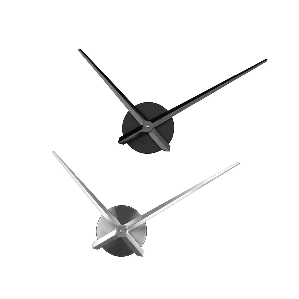 aiguilles horloge murale métal noir argent modernes 33cm 27cm remplacement decoration chambre salon