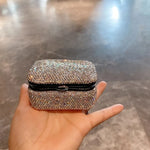 boîte rangement bijoux luxueuse strass argenté doré élégante portable voyage compartiments clicclac