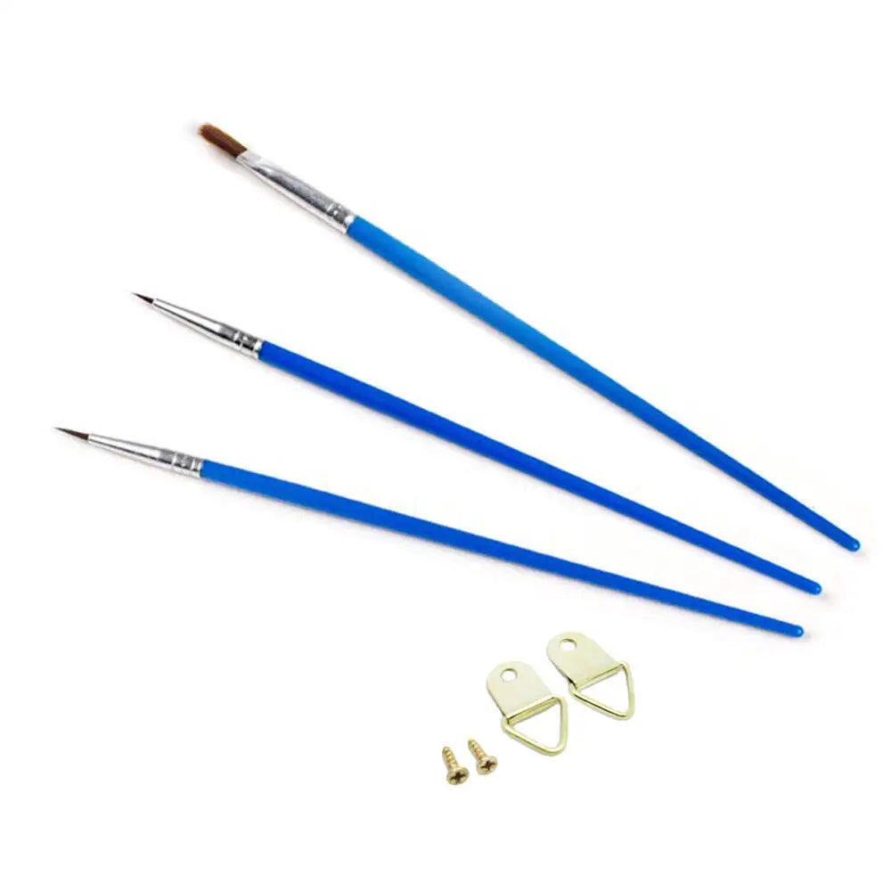 peinture numéros diy fleurs bleues vertes toile cadre bois simple facile nouveau peintre decor