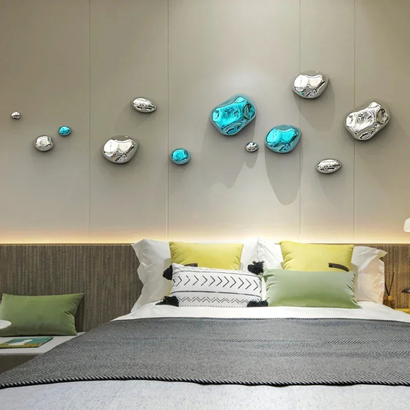 Composition de pièces murales en bleu profond pour intérieur