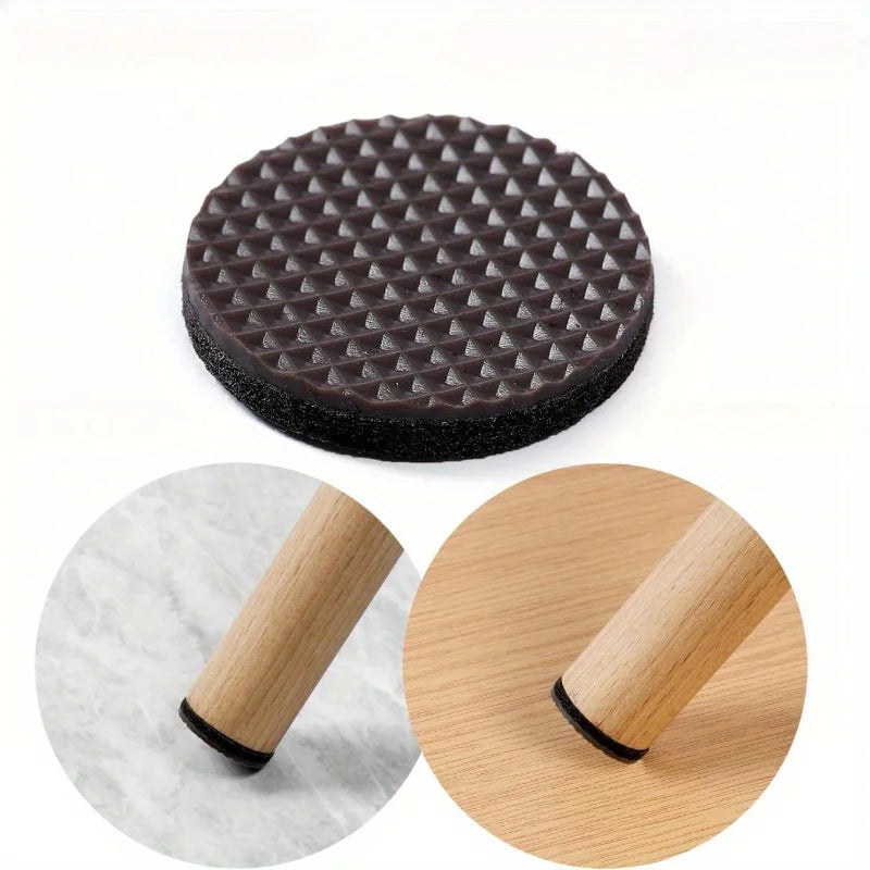 protecteurs meubles noirs adhésifs texturés anti dérapants pratique utilitaires 10 pièces 25mm